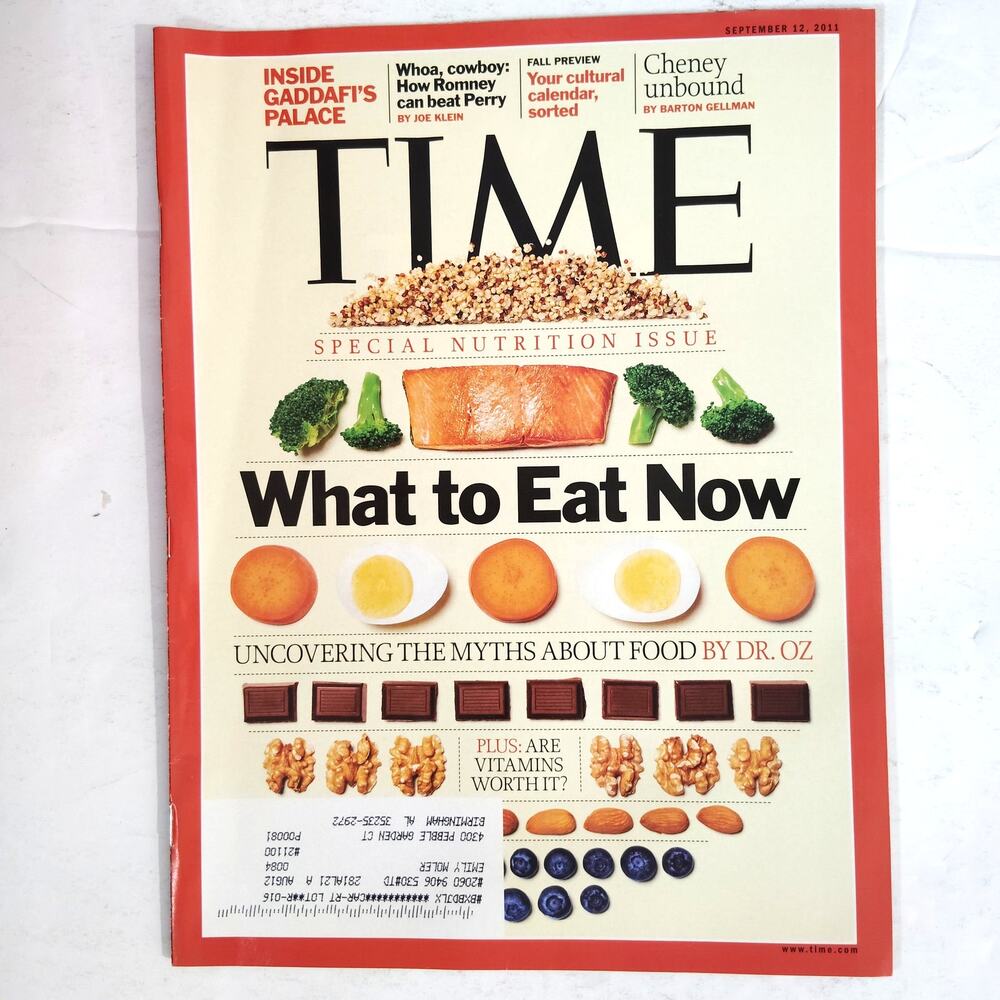 TIME Magazine September 12 2011 Dr. Oz What to Eat Now Nutrition Issue